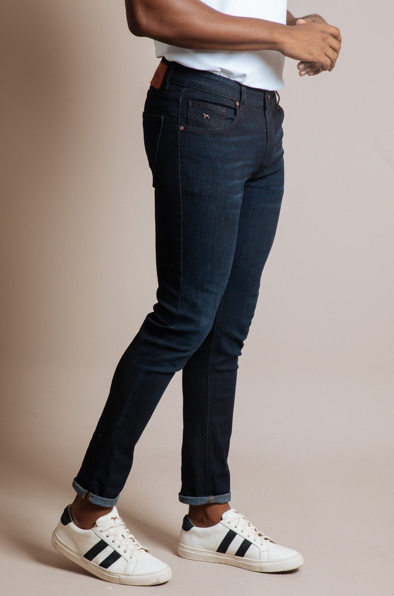 Pantalón Azul Marino Jean Azul Petroleo Hombre Jean Azul Oscuro - Main Image