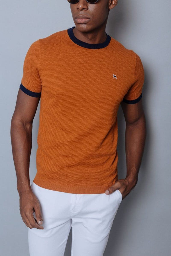 Camiseta Terracota Tejida (Slim Fit) - Victor