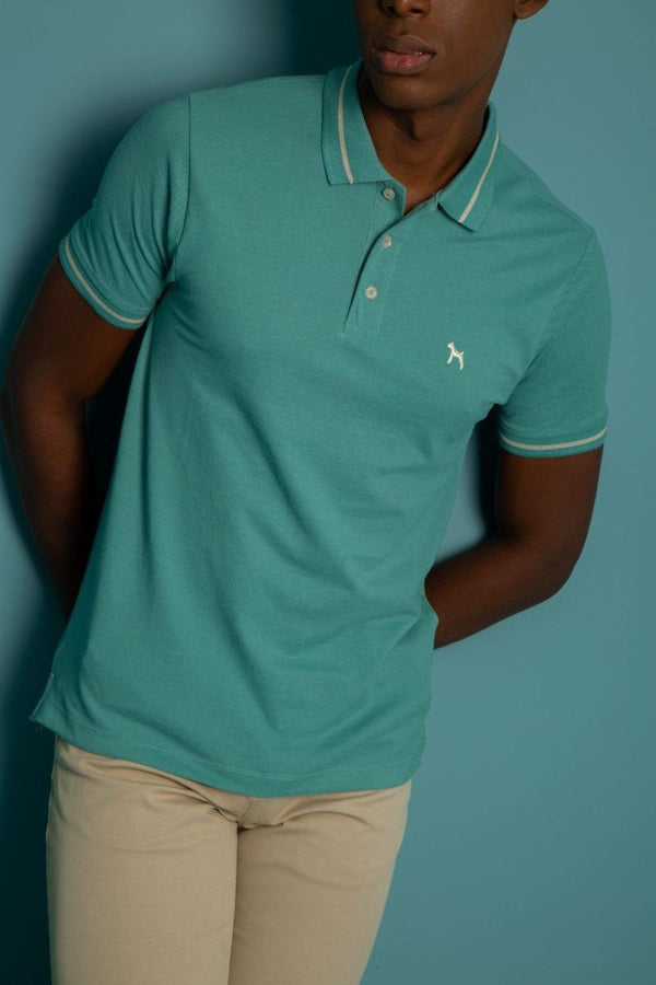 Polo Basica Fondo Entero Verde (Custom Fit)