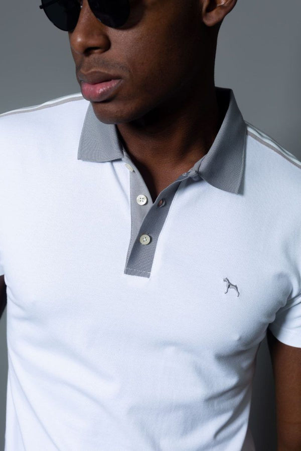 Polo Hombre Fashion Blanca (Custom Fit) - Victor