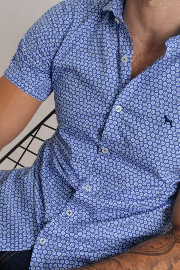 Camisa Manga Corta Estampada (Slim Fit) - Victor