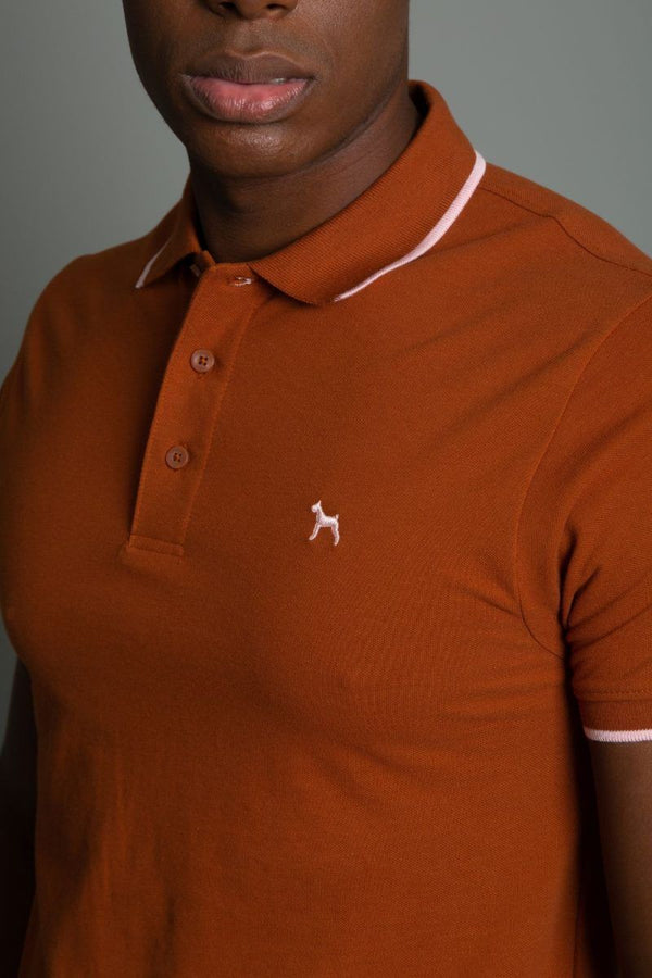 Polo Basica Fondo Entero Terracota (Custom Fit) - Victor