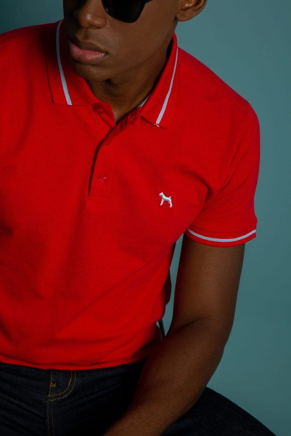Polo Básica Fondo Entero Rojo (Custom Fit)