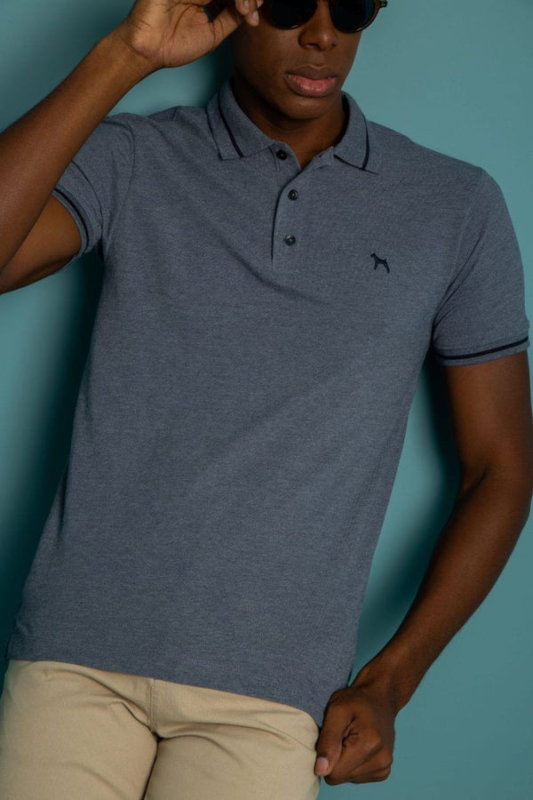 Polo Basica Fondo Entero Light Denim (Custom Fit)