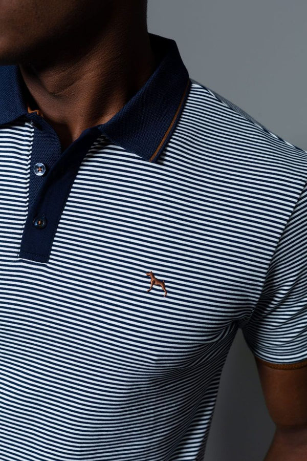 Polo Fashion Rayas Azul (Custom Fit) - Victor