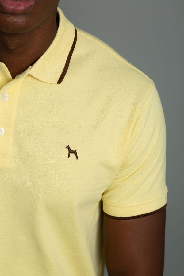 Polo Basica Fondo Entero Amarillo (Custom Fit) - Victor