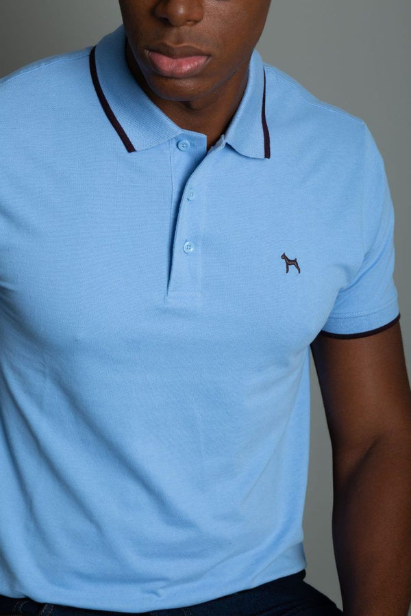 Polo Basica Fondo Entero Azul Cielo (Custom Fit) - Victor
