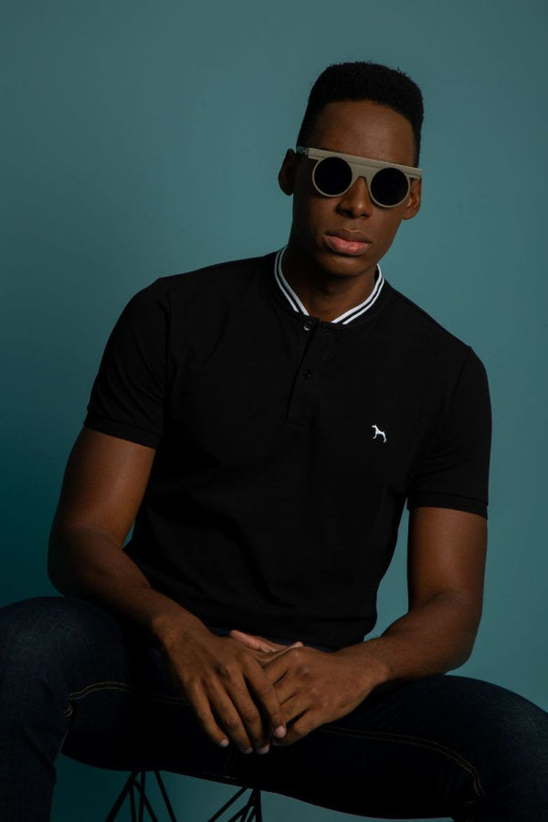 Polo Fashion Cuello Neru Negro (Slim Fit)