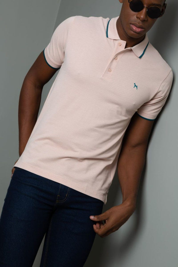 Polo Basica Fondo Entero Rosado (Custom Fit) - Victor