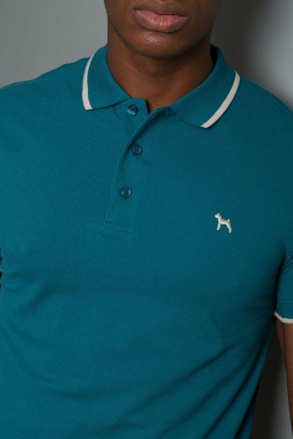 Polo Basica Fondo Entero Verde (Custom Fit) - Victor