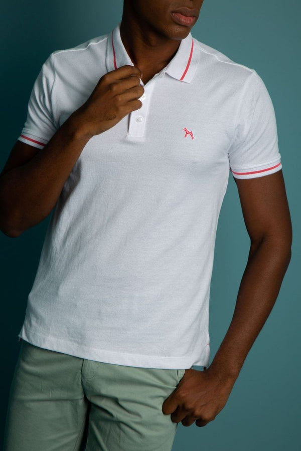 Polo Basica Fondo Entero Blanco (Custom Fit)