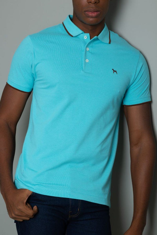 Polo Basica Fondo Entero Azul (Custom Fit) - Victor