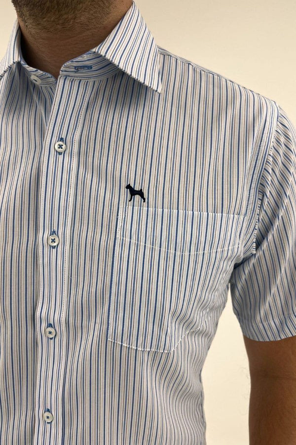 Camisa Manga Corta Rayas (Slim Fit) - Victor