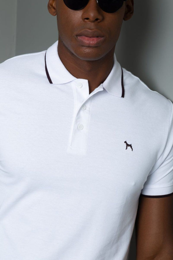 Polo Basica Fondo Entero Blanco (Custom Fit) - Victor