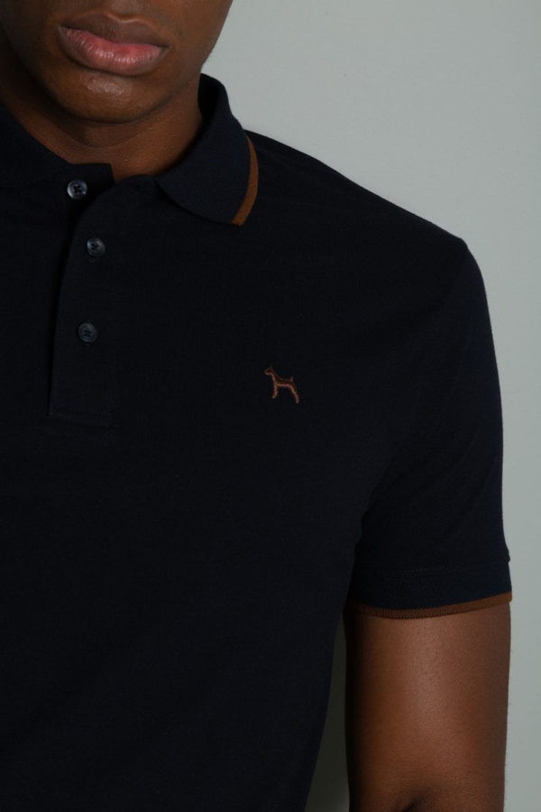 Polo Basica Fondo Entero Azul Turqui (Custom Fit) - Victor