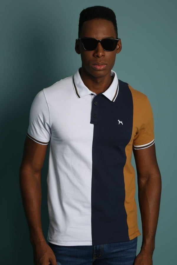 Polo Fashion Azul /Blanco (Custom Fit)