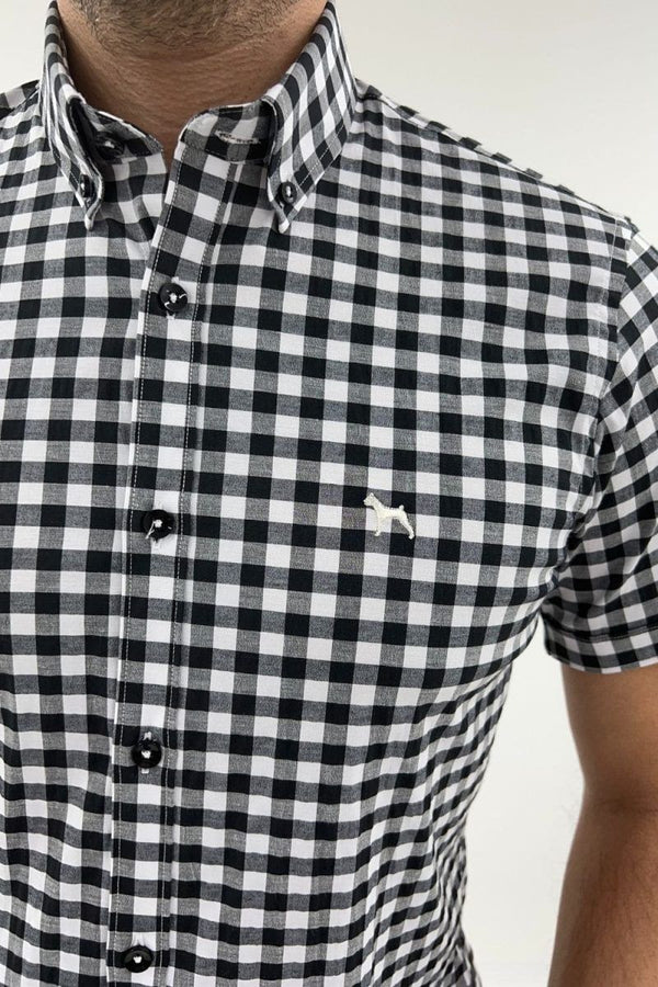 Camisa Manga Corta Cuadros (Slim Fit) - Victor