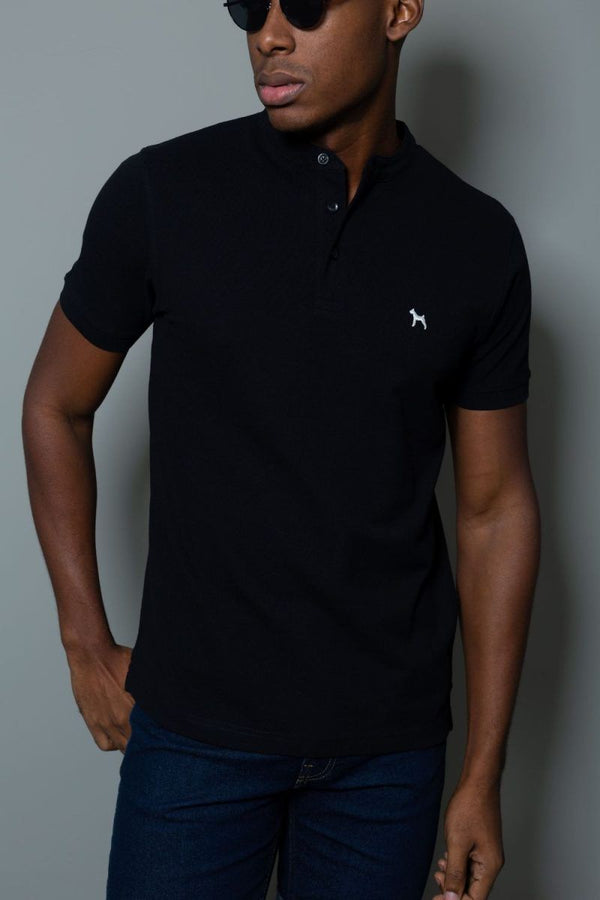 Polo Basica Cuello Neru Negro (Custom Fit) - Victor