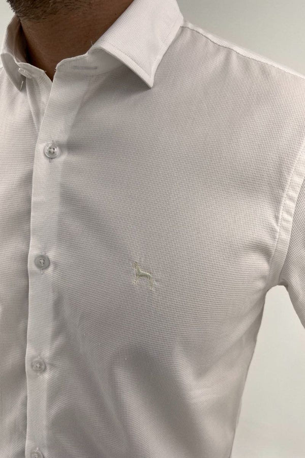 Camisa Manga Larga Blanca (Slim Fit) - Victor