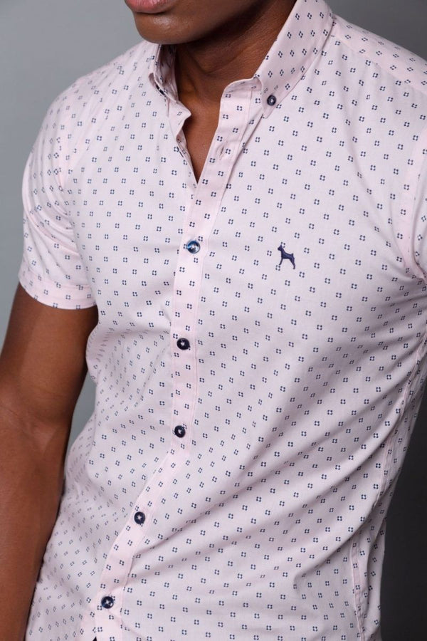 Camisa Manga Corta Estampada (Slim Fit) - Victor