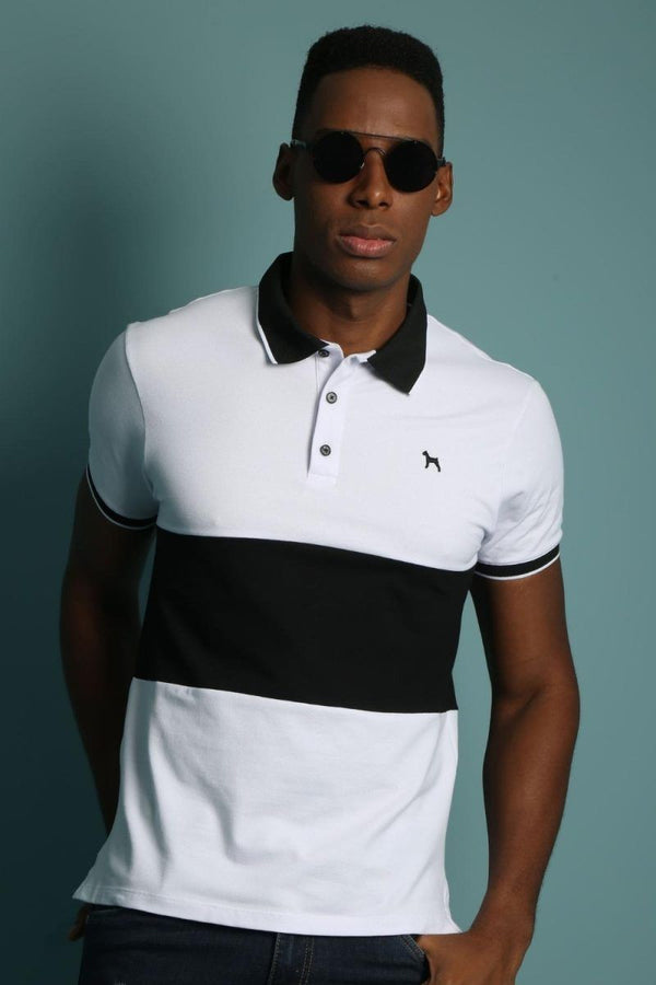 Polo Fashion Blanco/Negro (Custom Fit)