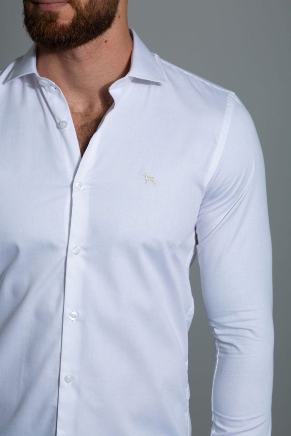 Camisa Manga Larga Blanco (Slim Fit) - Victor