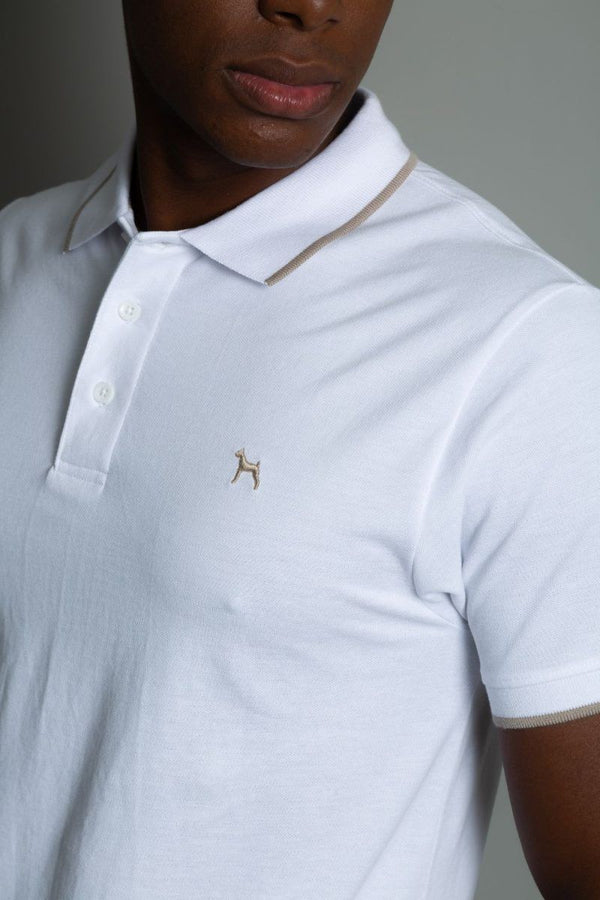 Polo Basica Fondo Entero Blanco (Custom Fit) - Victor