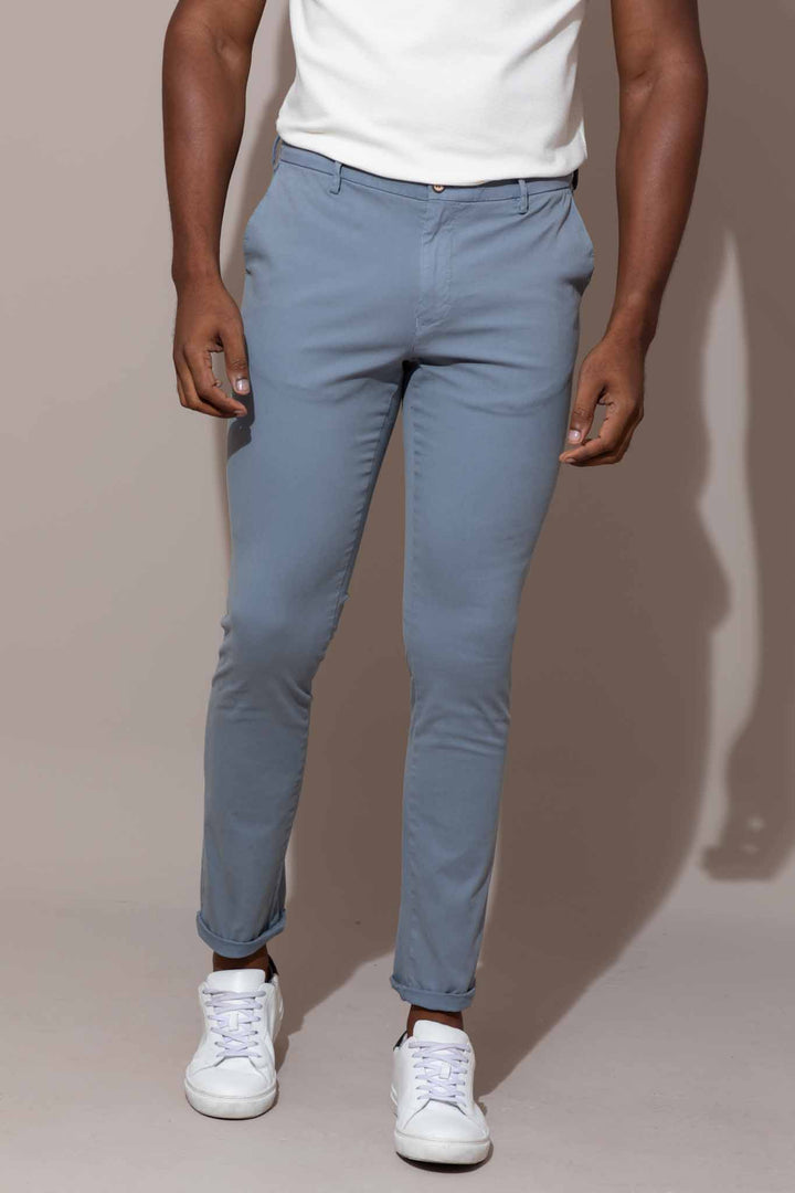 Pantalon Basico Azul grisoso (Slim Fit) - Victor