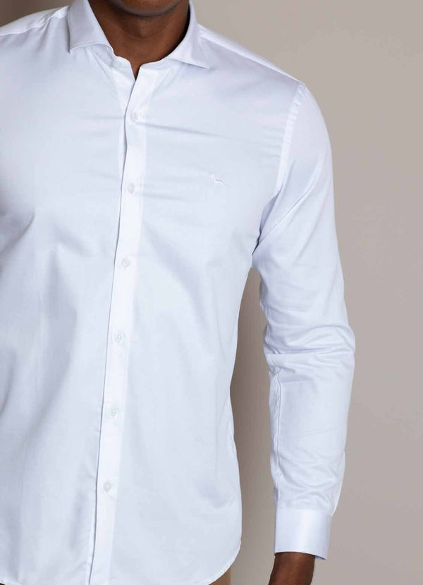 Camisa Manga Larga Blanco (Slim Fit)