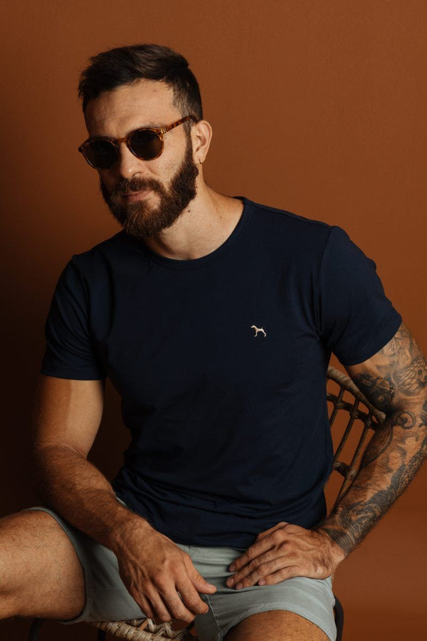 Camiseta Basica Azul Turqui Premium (Slim Fit)