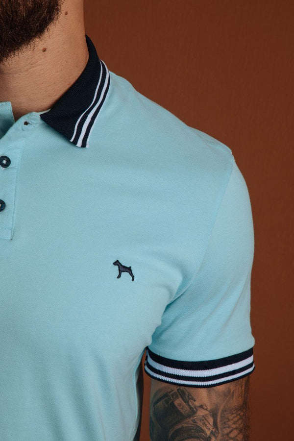 Polo Fashion azul Claro (Custom Fit)