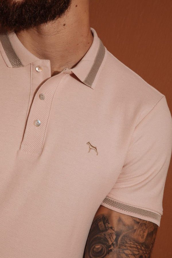 Polo Fashion Jacquard Rosado Claro (Custom Fit)