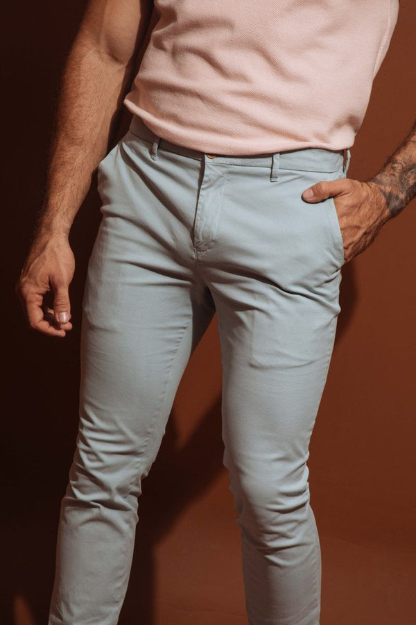 Pantalon Basico Gris Claro (Slim Fit)