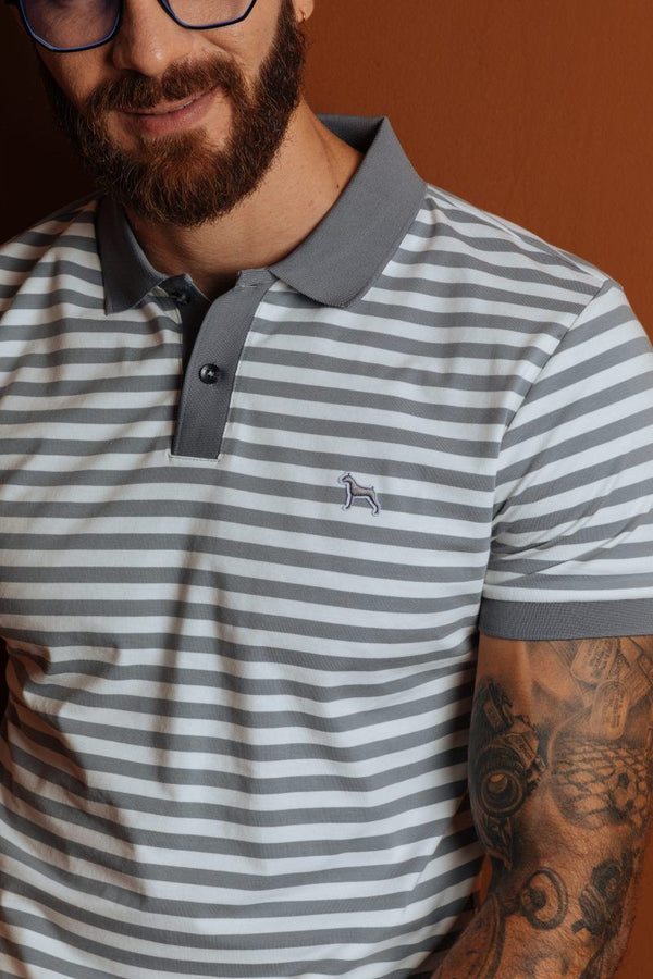 Polo fashion Rayas Gris (Slim Fit)