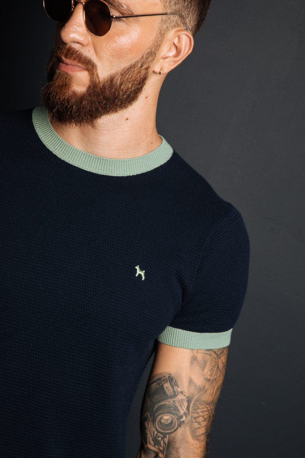 Camiseta Fashion Azul Turqui (Custom Fit) - Victor
