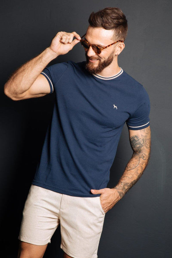 Camiseta Fashion Azul Turqui (Custom Fit)