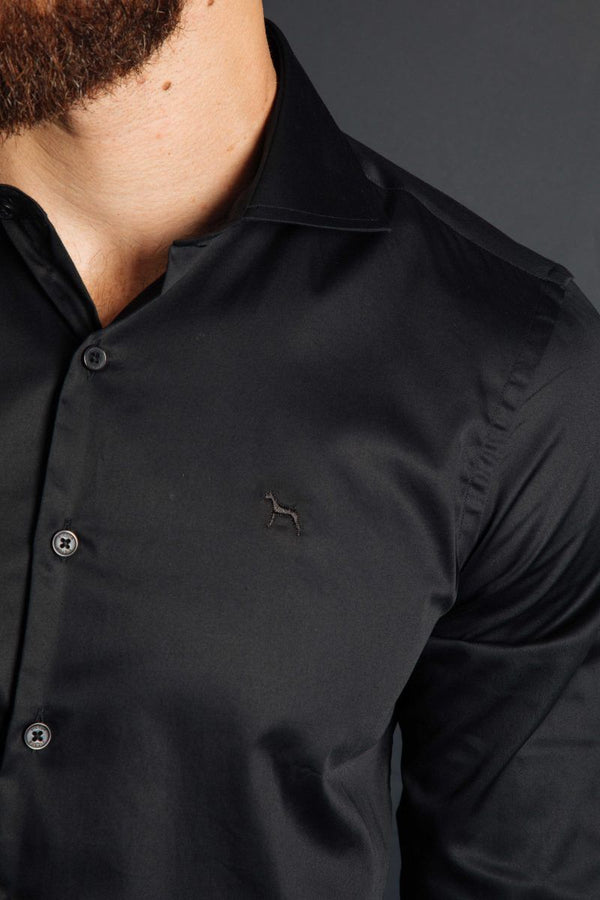 Camisa Manga Larga Negro (Slim Fit)