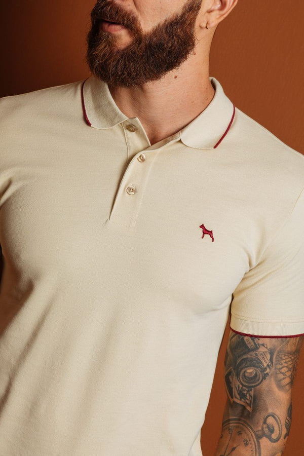 Polo Basica Fondo Entero Khaki (Slim Fit)