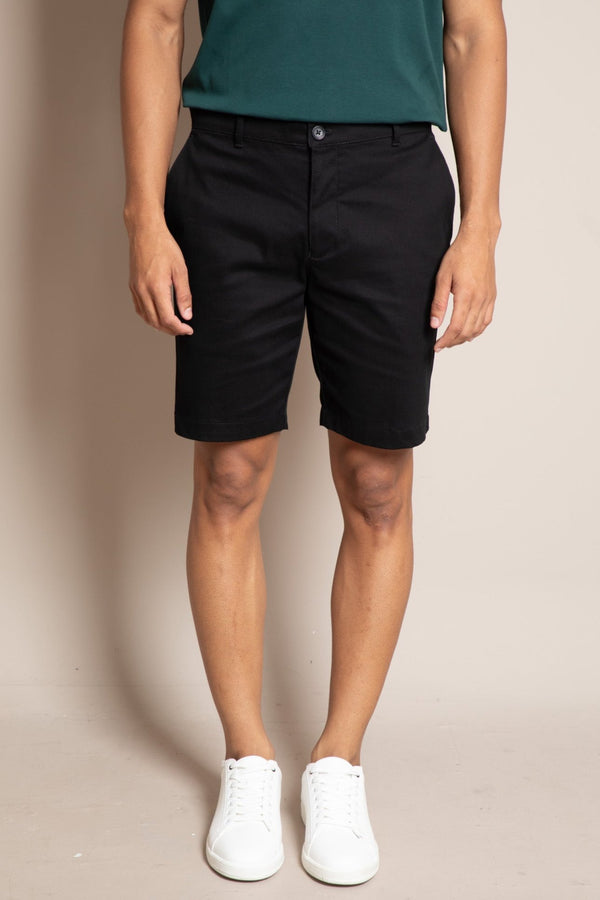 Bermuda Basica Negro (Slim Fit)