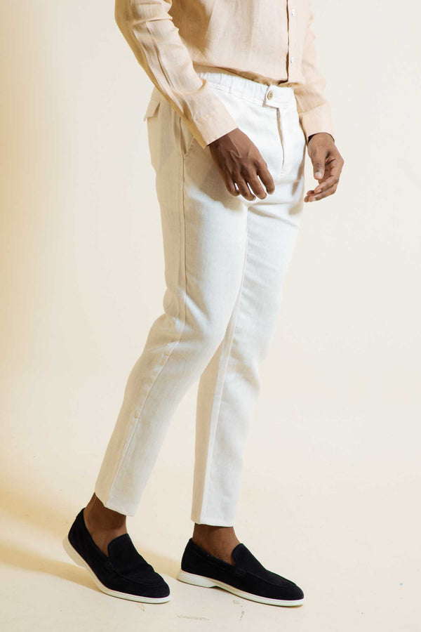 Pantalón Lino Ivory (Modern Fit)