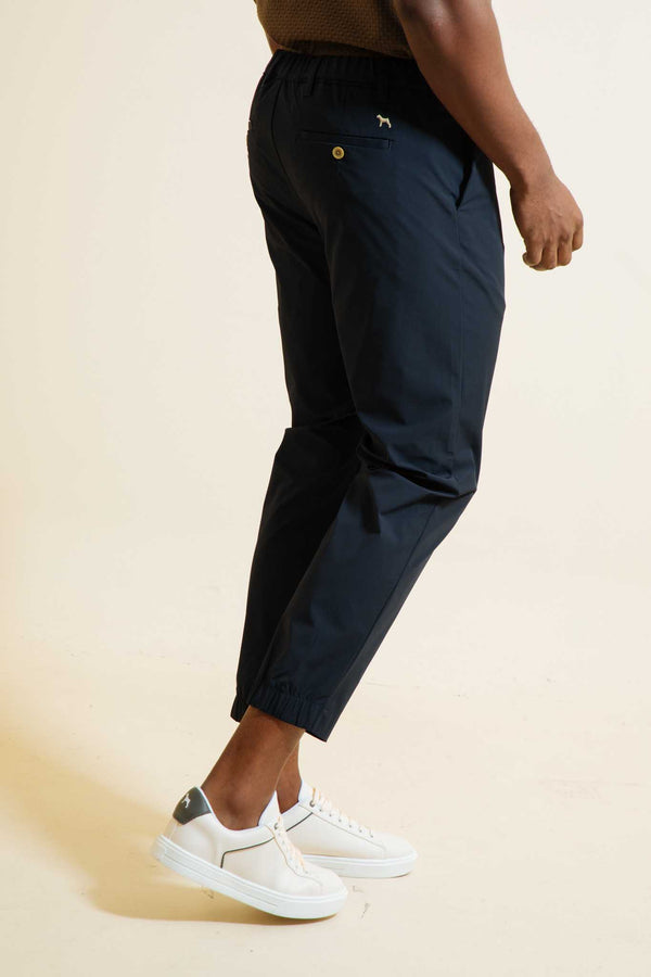 Pantalón Fashion Tipo Jogger Azul Turquí