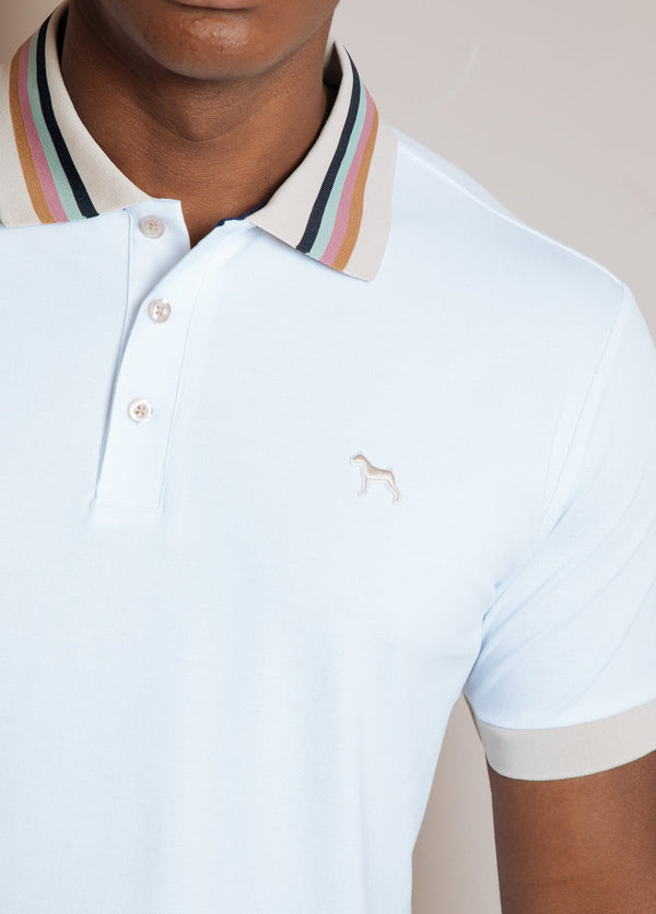 Polo Fashion Blanco Cuello Colores