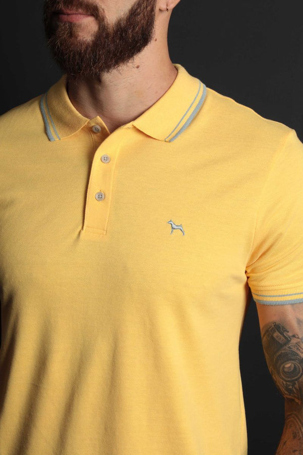 Polo Basica Fondo Entero Amarillo (Custom Fit)