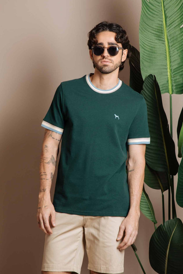 Camiseta Fashion Piqué Verde (Custom Fit)