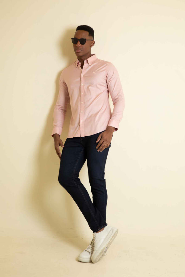 Camisa Manga Larga Rosado - Oxford