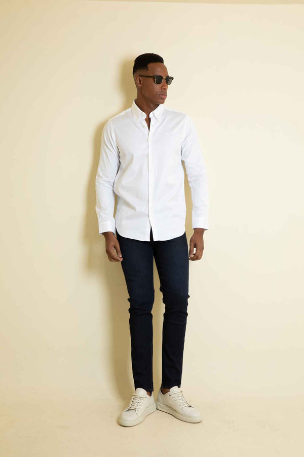 Camisa Manga Larga Blanco - Oxford