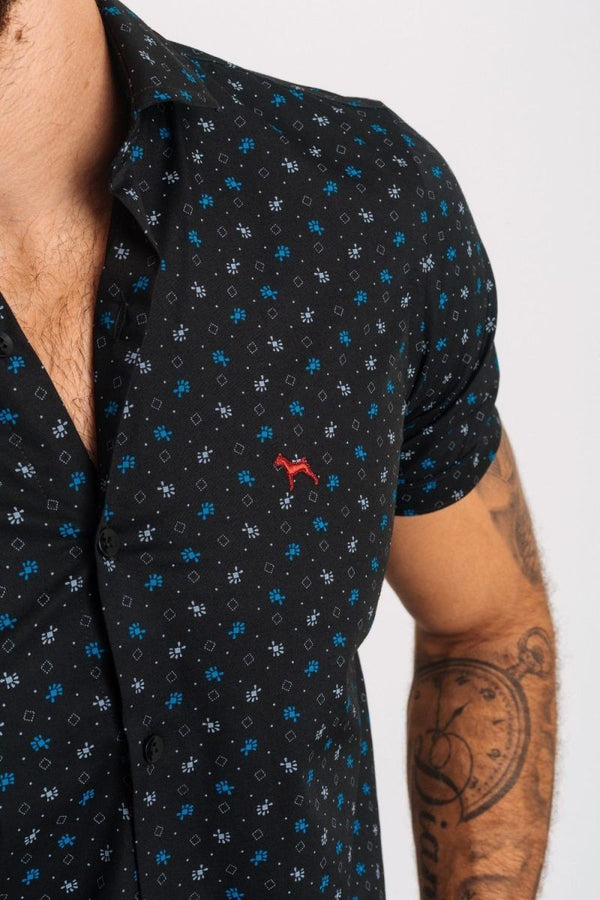 Camisa Manga Corta Estampada (Slim Fit) - Victor