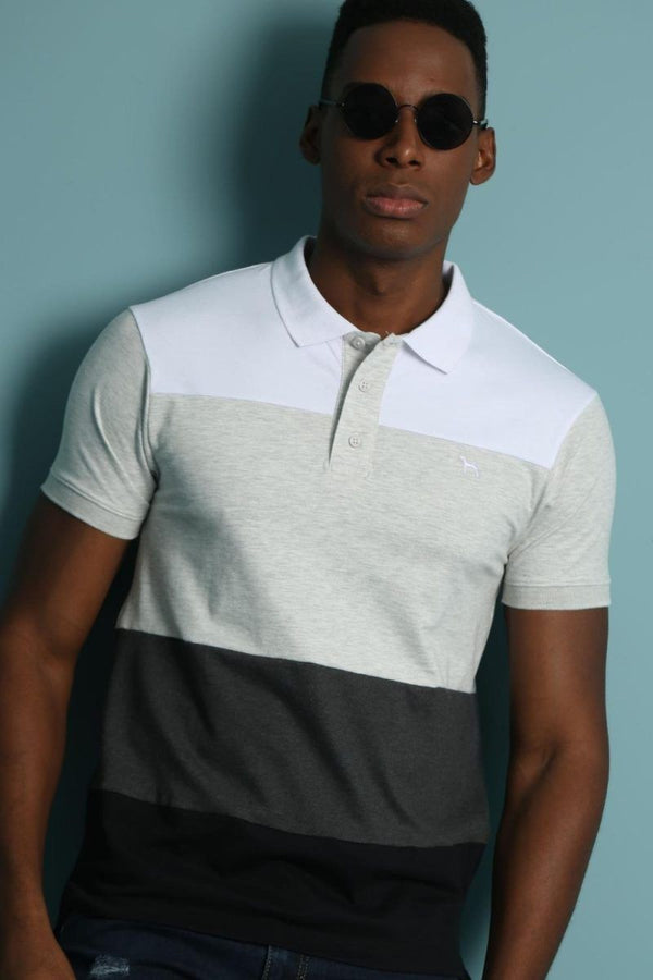 Polo Fashion Bloque Gris (Custom Fit)