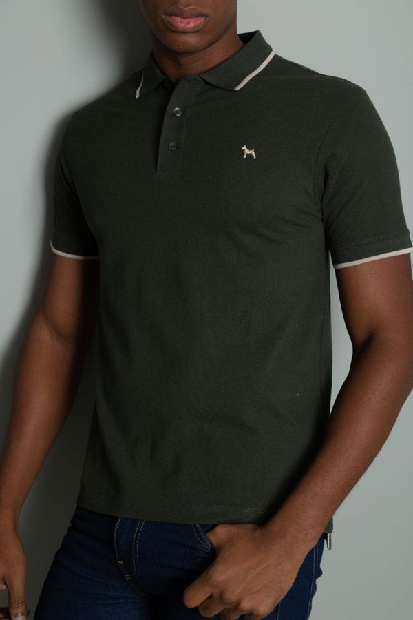 Polo Basica Fondo Entero Verde (Custom Fit) - Victor