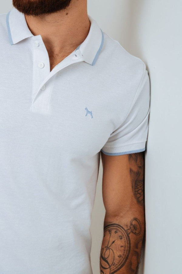 Polo Basica Fondo Entero Blanco (Custom Fit) - Victor